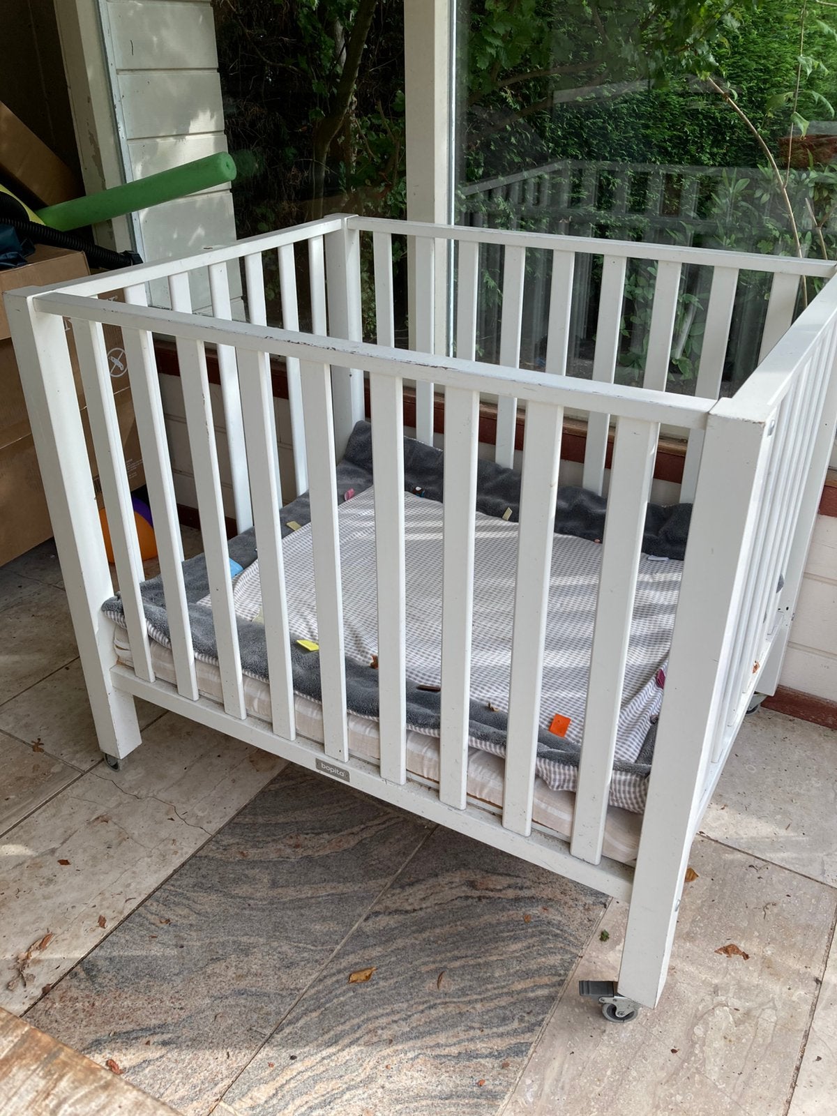 Box baby bopita wit wielen matras boxkleed, Ophalen, Gebruikt, Rechthoekig, Boxkleed