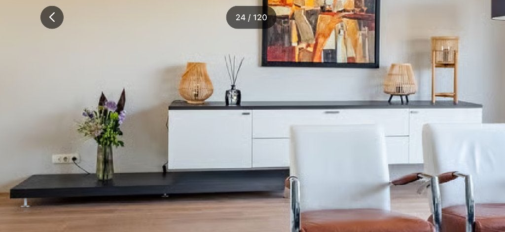 Interstar hanggen dressoir room wit / antraciet hoogglans, Huis en Inrichting, Ophalen, Zo goed als nieuw, 200 cm of meer, 25 tot 50 cm