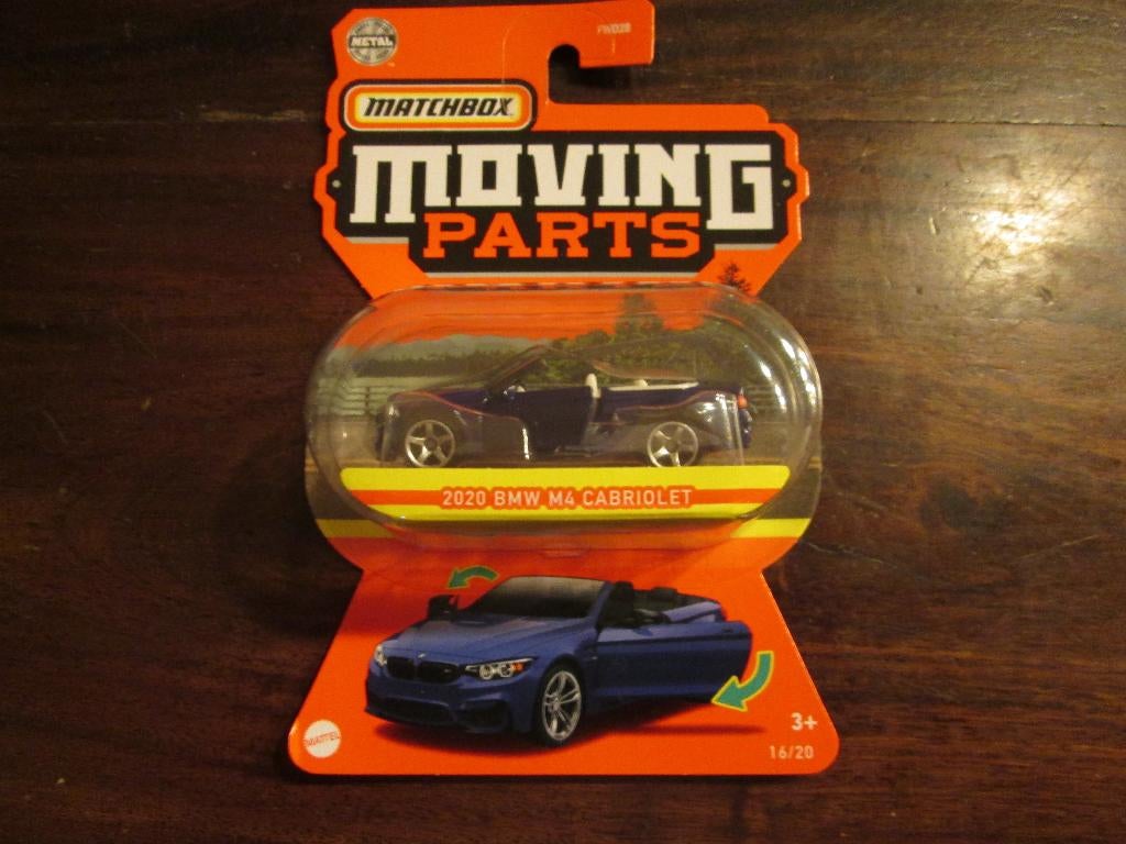 BMW M4 Cabrio 2020 Matchbox Moving parts 1:64, Ophalen of Verzenden, Nieuw, Auto