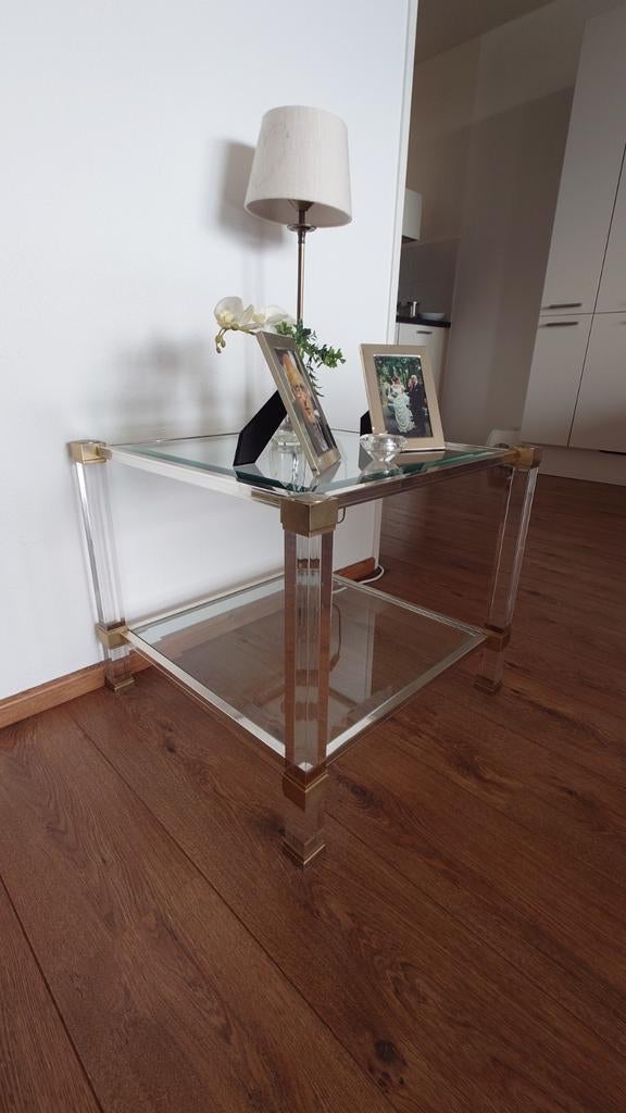 Pierre Vandel Paris Salontafel Jaren '70, Huis en Inrichting, Tafels | Salontafels, Ophalen, Gebruikt, 50 tot 100 cm, Vierkant
