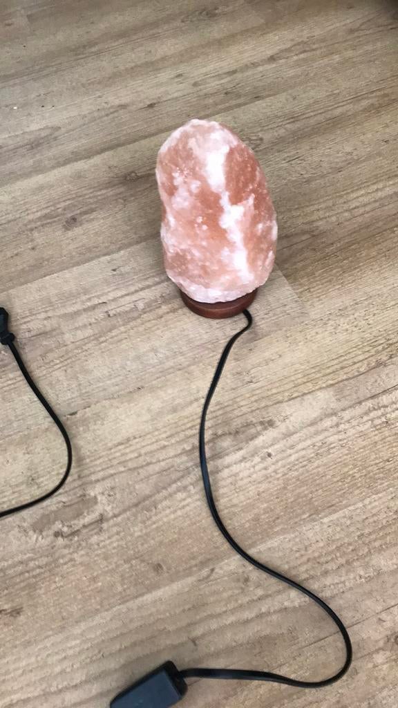 Mooi zwaren zout lamp van steen, Ophalen, Zo goed als nieuw