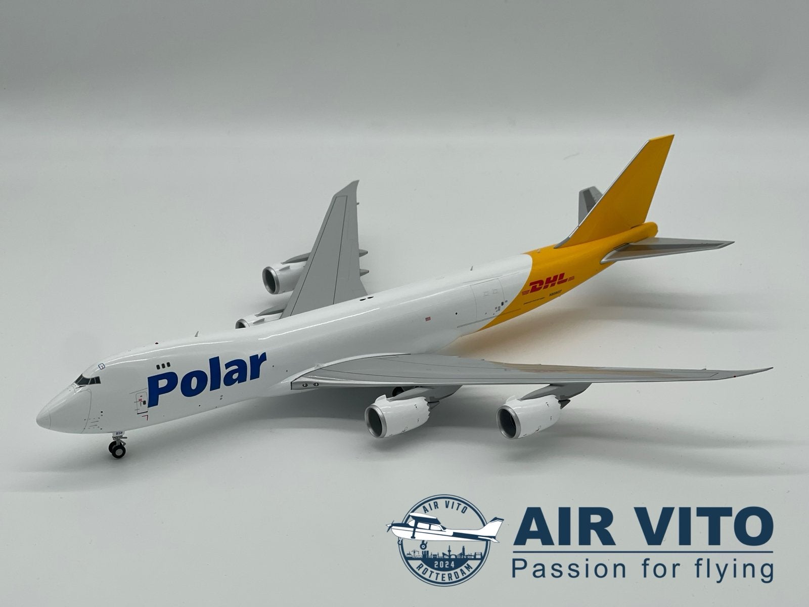 JC Wings Polar DHL 747-800F Cargo Schaalmodel 1:200 Nieuw, 2992jb, Schaalmodel, Nieuw, Ophalen of Verzenden