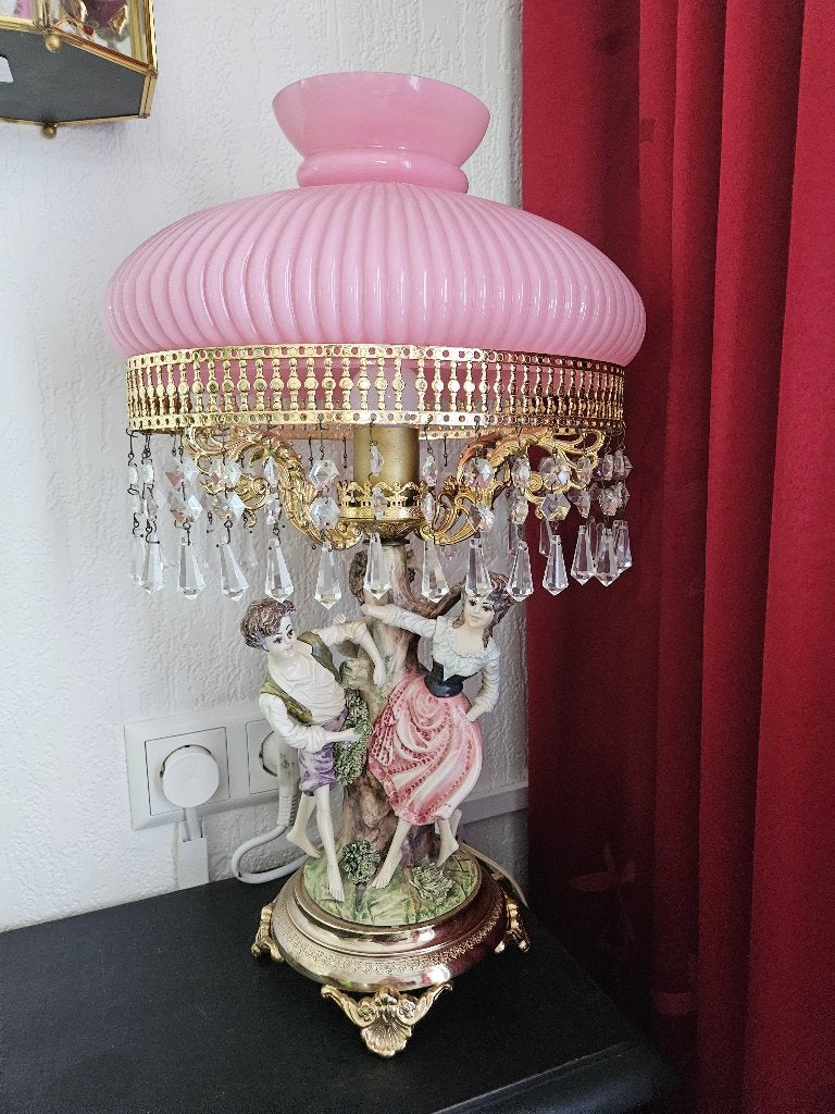 Schemerlamp Italiaanse stijl, Ophalen, 52 cm, E14 (klein), Zo goed als nieuw