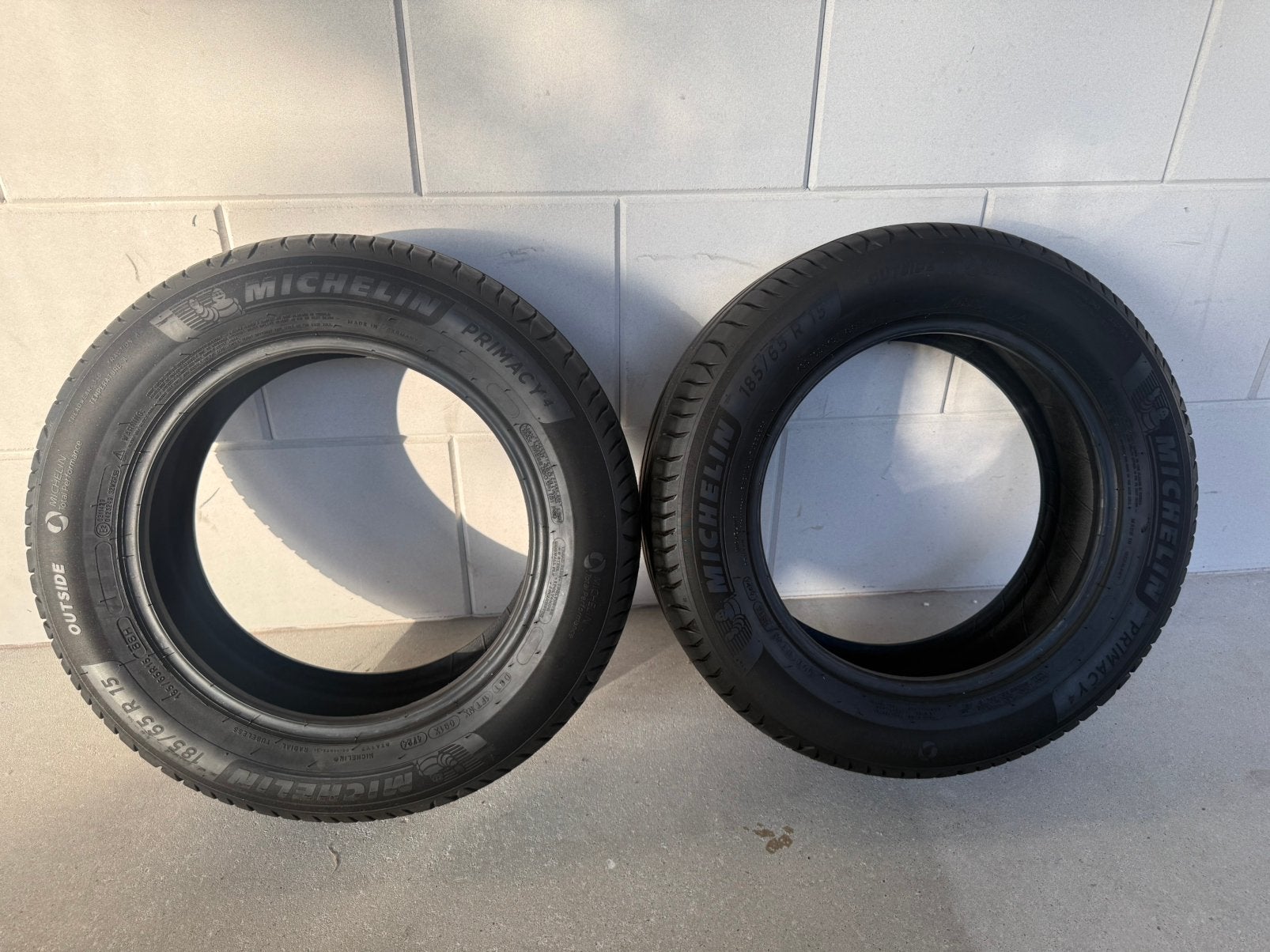 2x Michelin Primacy 4 Zomerbanden - 185/65/15, Auto-onderdelen, 15 inch, Band(en), Personenwagen, Zomerbanden