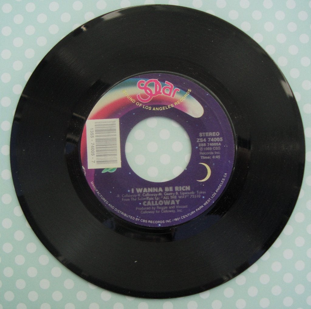 Calloway - I Wanna Be Rich (7 inch vinyl single), 7 inch, Ophalen of Verzenden, Zo goed als nieuw, Pop