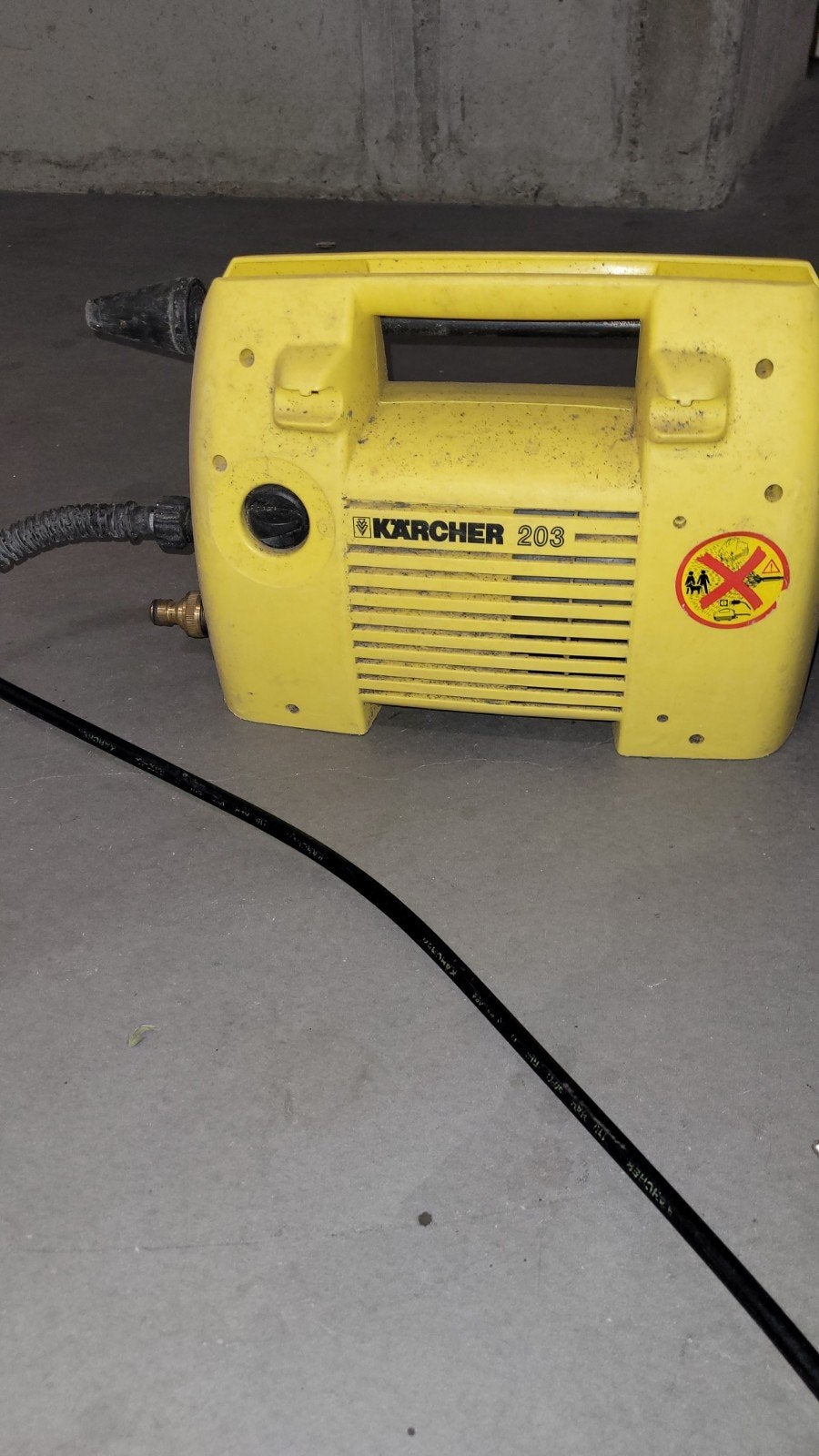 Karcher 203 hogedrukreiniger met terrasreiniger, Tuin en Terras, Hogedrukreinigers, Ophalen, Gebruikt, Elektrisch, Karcher