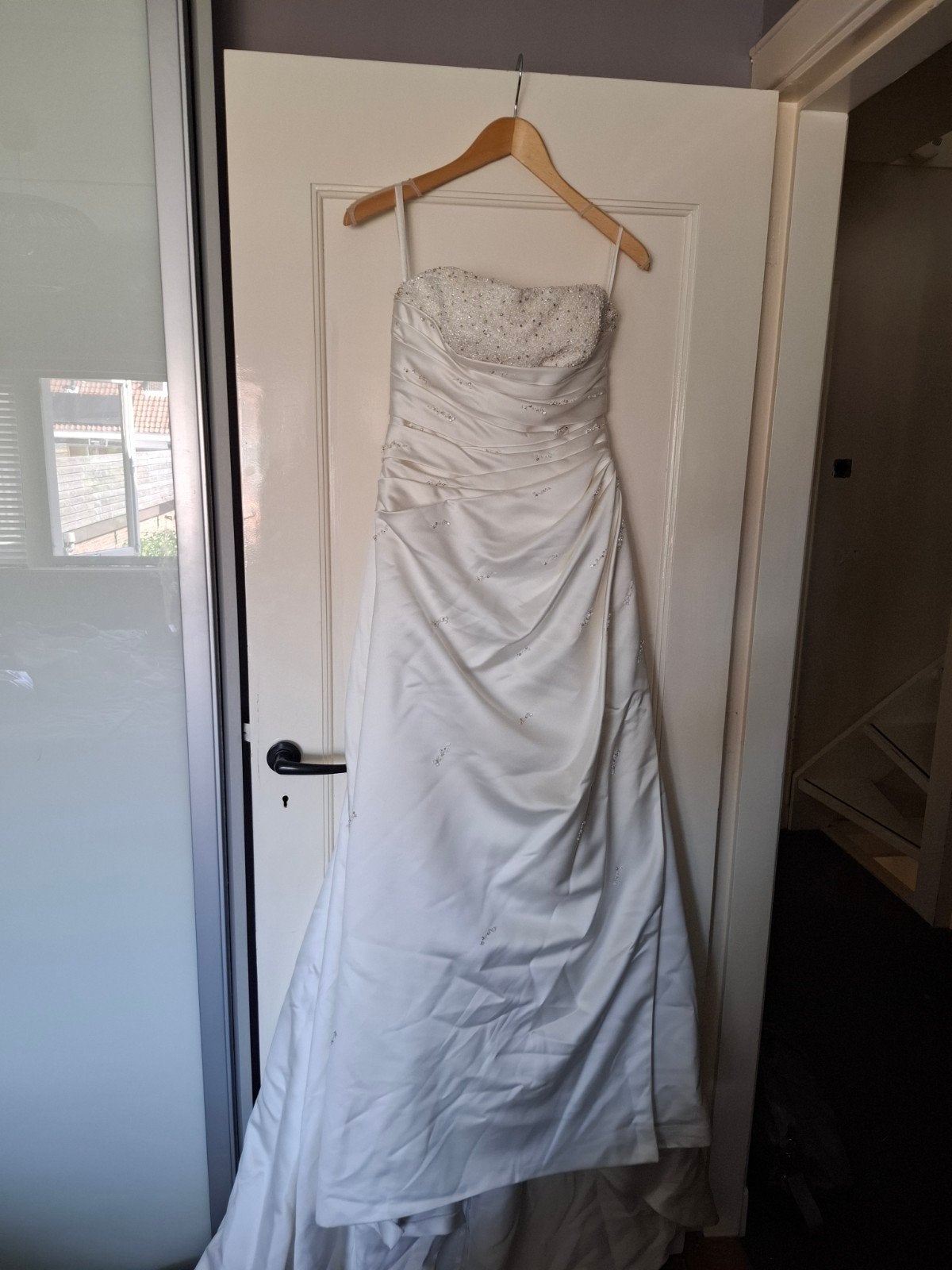 Isabel Roberts Trouwjurk met korset, onderrok en accessoires, Kleding | Dames, Ophalen of Verzenden, Gedragen, Wit, Trouwjurk