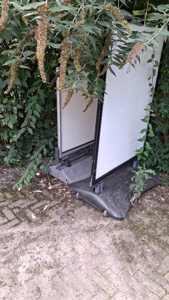 2 x stoepbord met watertank en kliksysteem A0 en A1, Ophalen, Gebruikt, Reclamebord