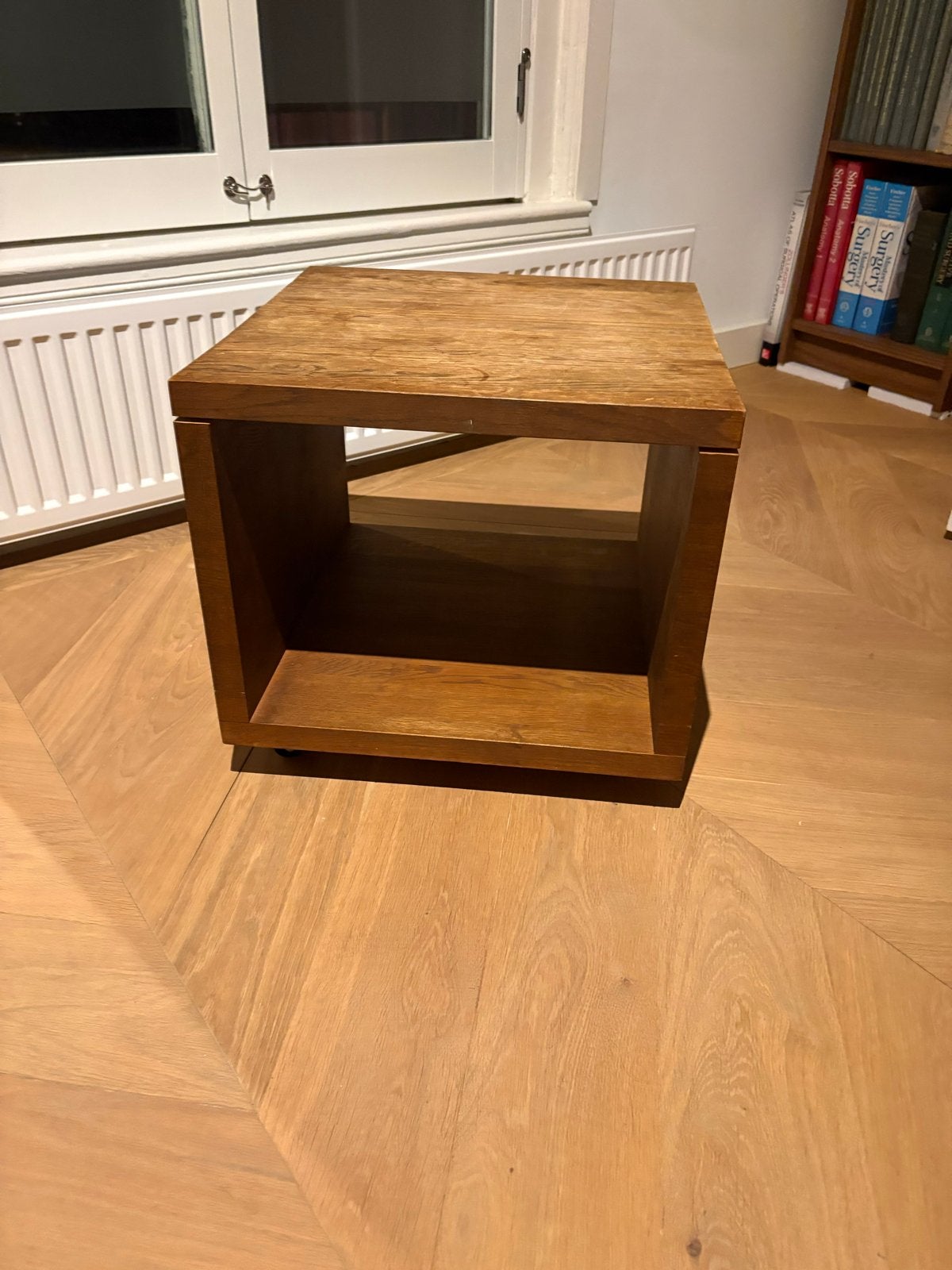Verrijdbaar bijzettafeltje 45x45x42cm, Ophalen, Minder dan 45 cm, Minder dan 55 cm, Gebruikt