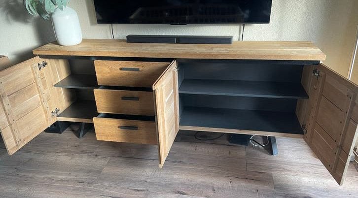 Houten Dressoir met Laden en Deuren - Zo goed als nieuw, Huis en Inrichting, Ophalen, Eikenhout, Met lade(s), Zo goed als nieuw