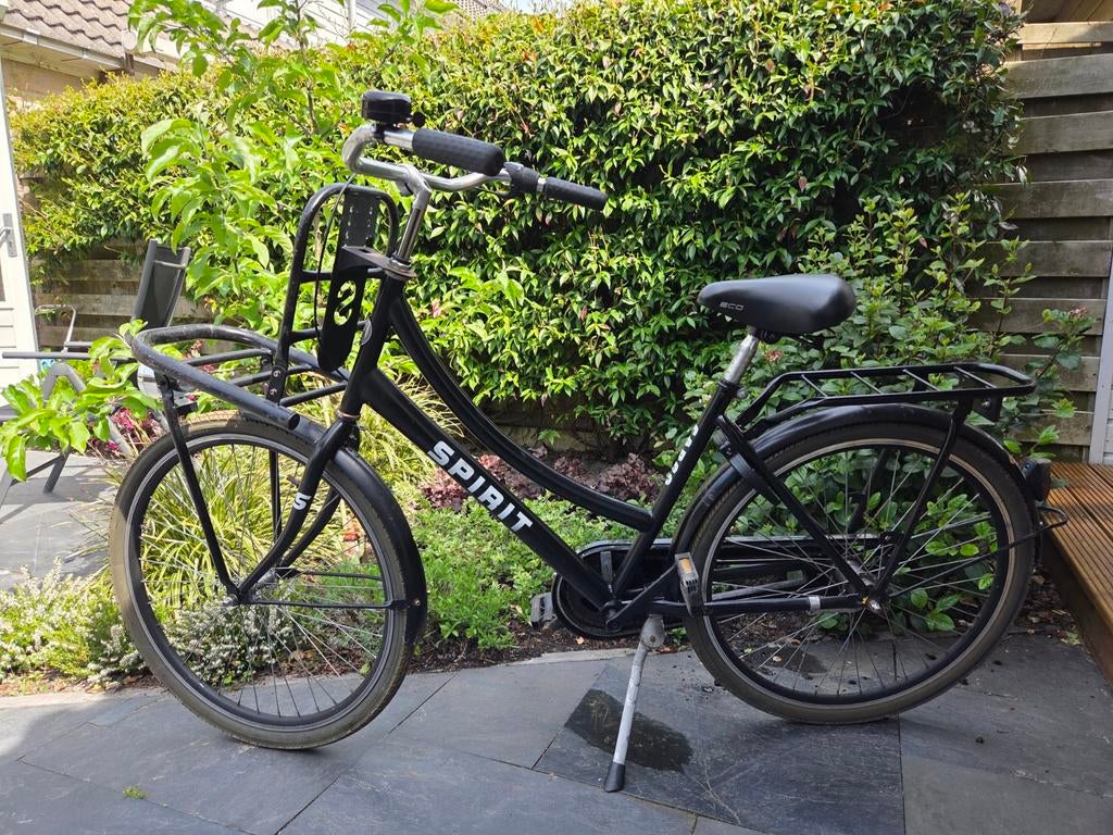 26 inch Spirit Transportfiets Zwart - Gebruikt, Fietsen en Brommers, Fietsen | Dames | Damesfietsen, Terugtraprem, Gebruikt, Versnellingen