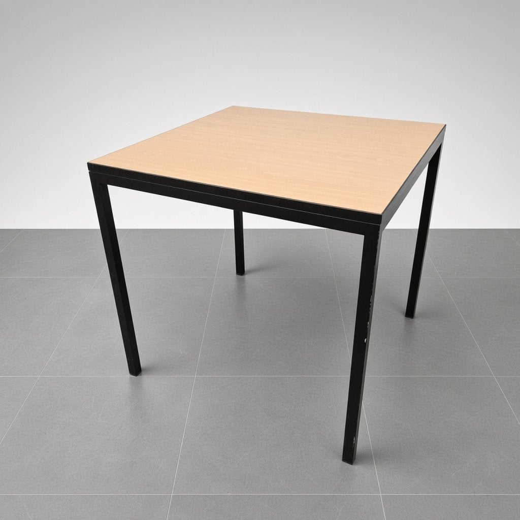 Kleine bijzettafel - 75x80x80 cm | zwart metalen frame, Niet ingevuld, Gebruikt, Niet ingevuld, Niet ingevuld
