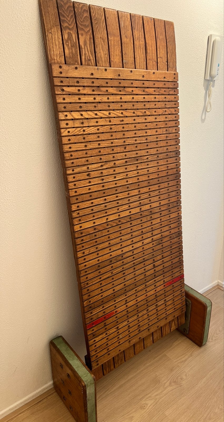 Vintage houten springplank, Ophalen