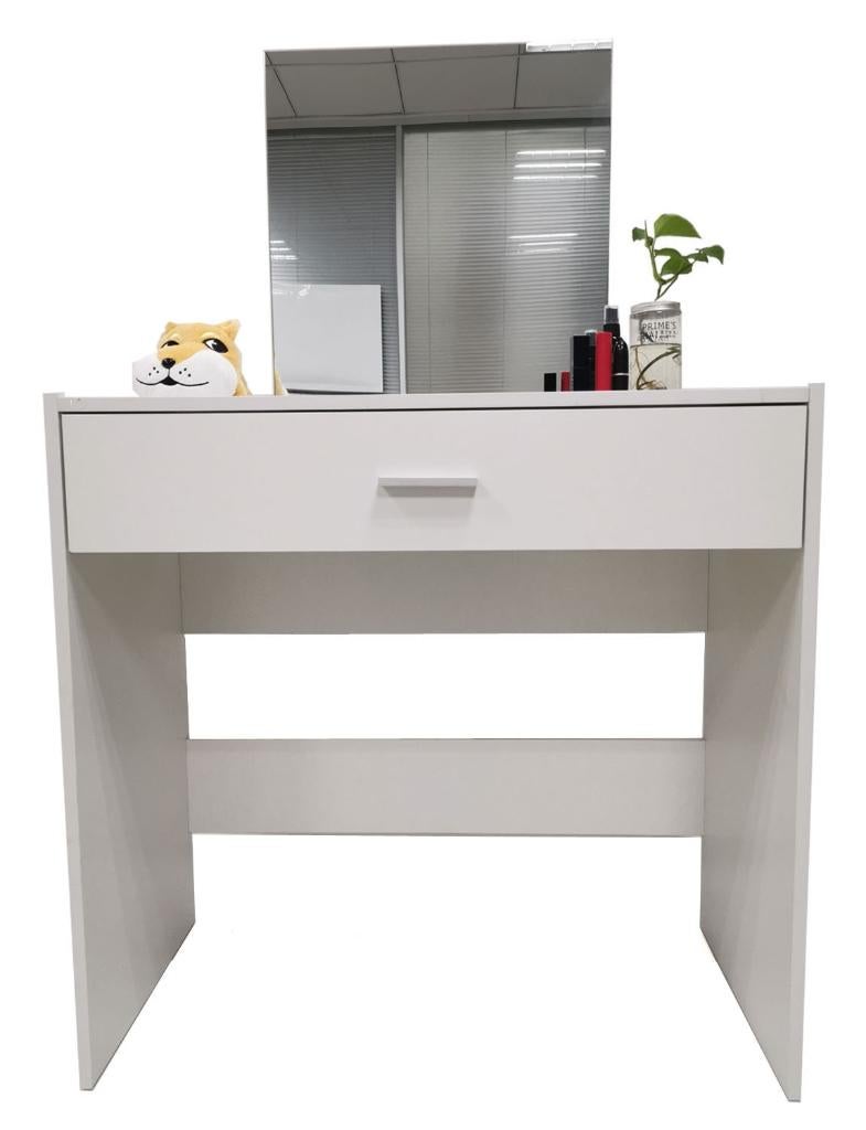 Kaptafel make up visagie opmaaktafel met spiegel en lade wit, Huis en Inrichting, Tafels | Kaptafels, Ophalen, Overige materialen