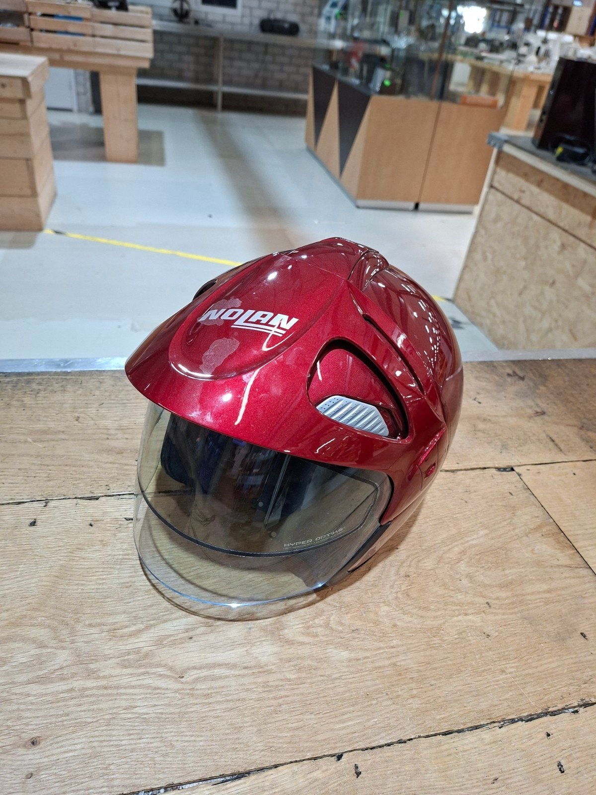 Nolan motorhelm - Rood - Maat M, Ophalen of Verzenden, M, ., N