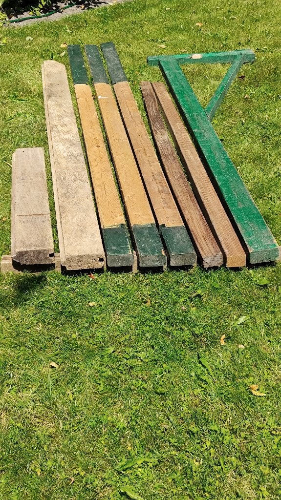 gebruikte houten balken, Doe-het-zelf en Verbouw, Ophalen, Gebruikt, 25 tot 50 mm, Balk