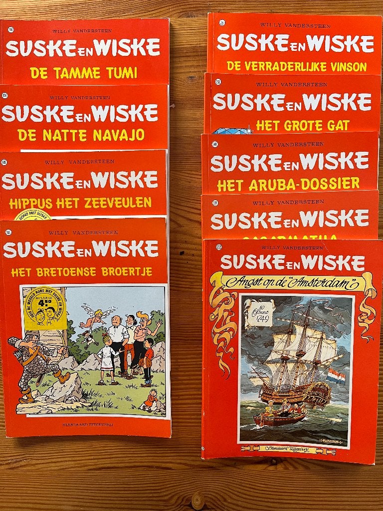 Suske en Wiske verzameling - 64 strips incl. 1e drukken, Willy van der Steen., Meerdere stripboeken, Ophalen, Gelezen