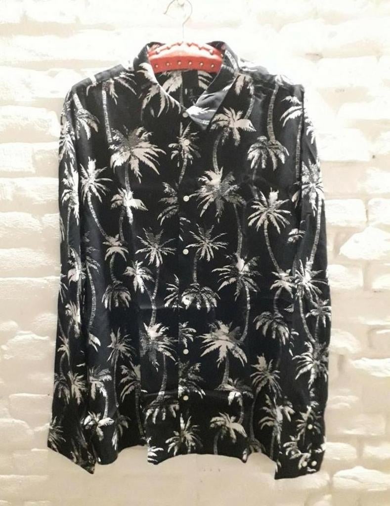 H&M overhemd met palmboomprint, Verzenden, Zo goed als nieuw, Overige halswijdtes, H&m