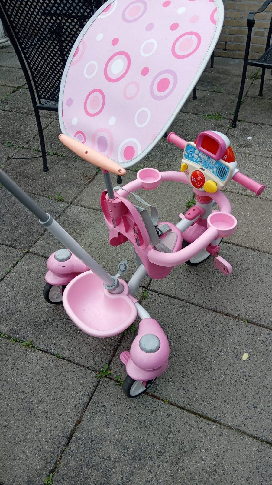 VTech Roze 3-in-1 Driewieler met Duwstang en Zonnescherm, Ophalen, Gebruikt, Overige typen