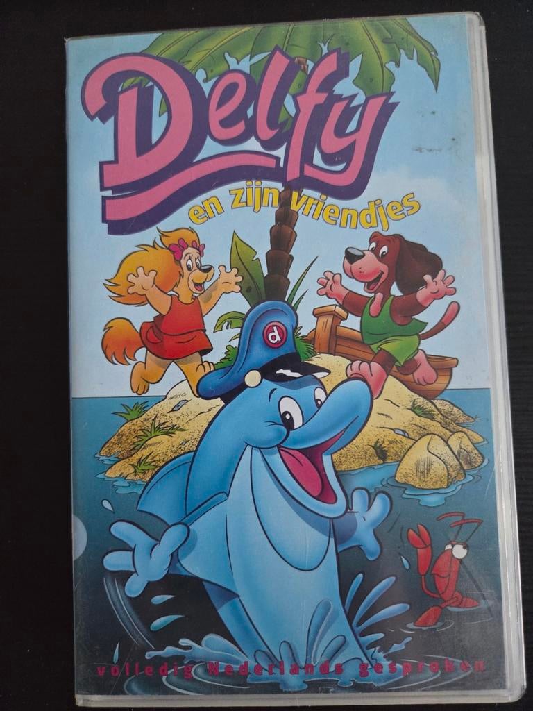 Delfy en zijn vriendjes - VHS, Cd's en Dvd's, VHS | Kinderen en Jeugd, Ophalen, Gebruikt, Tekenfilm, Alle leeftijden