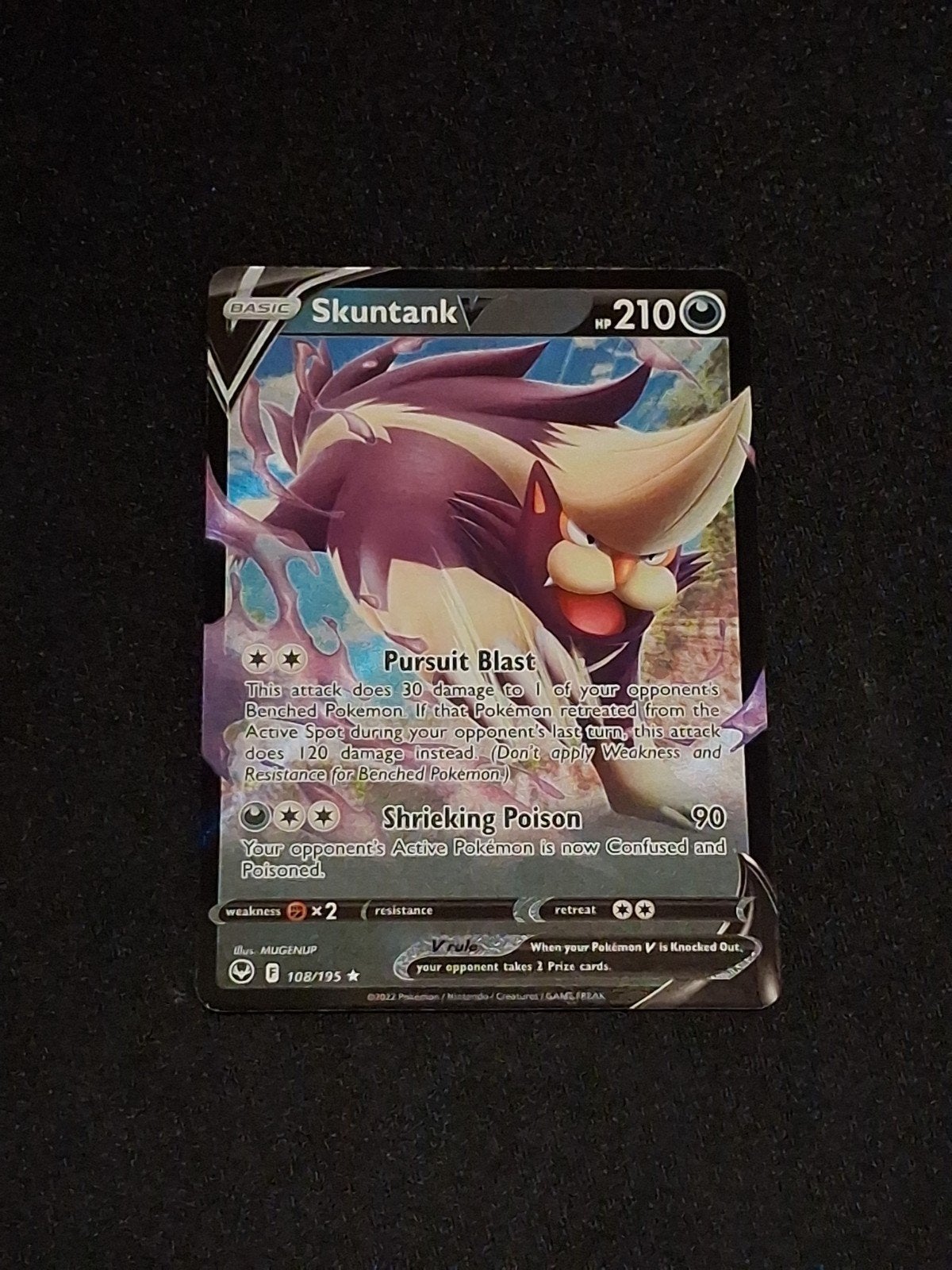 Skuntank V Pokémon Kaart - Zo goed als nieuw, Ophalen of Verzenden, Zo goed als nieuw, Losse kaart