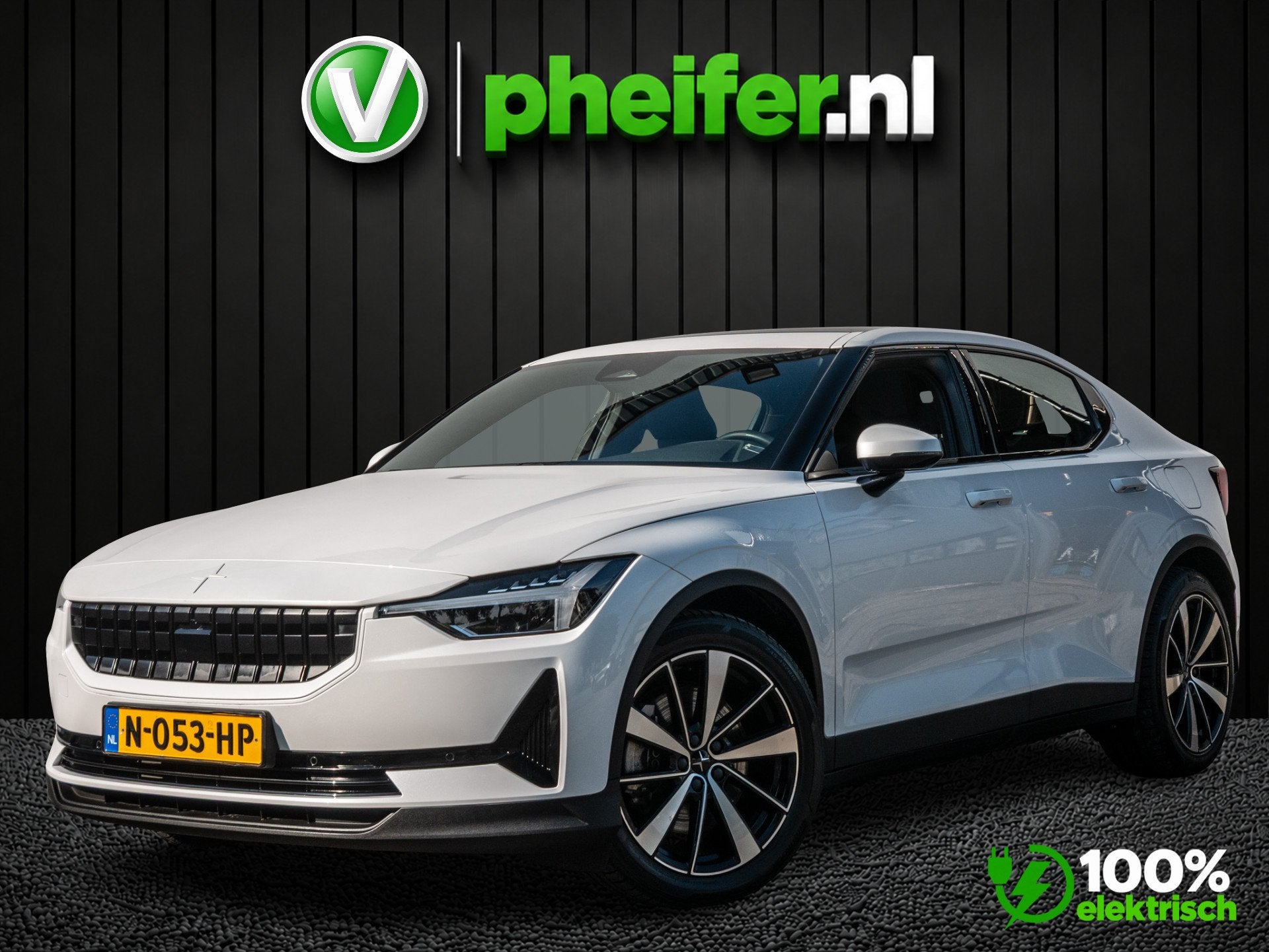 Polestar 2 Long Range Single Motor 78 kWh SOH 90% Trekhaak/, Auto's, Polestar 2, Stof, Gebruikt, Zwart
