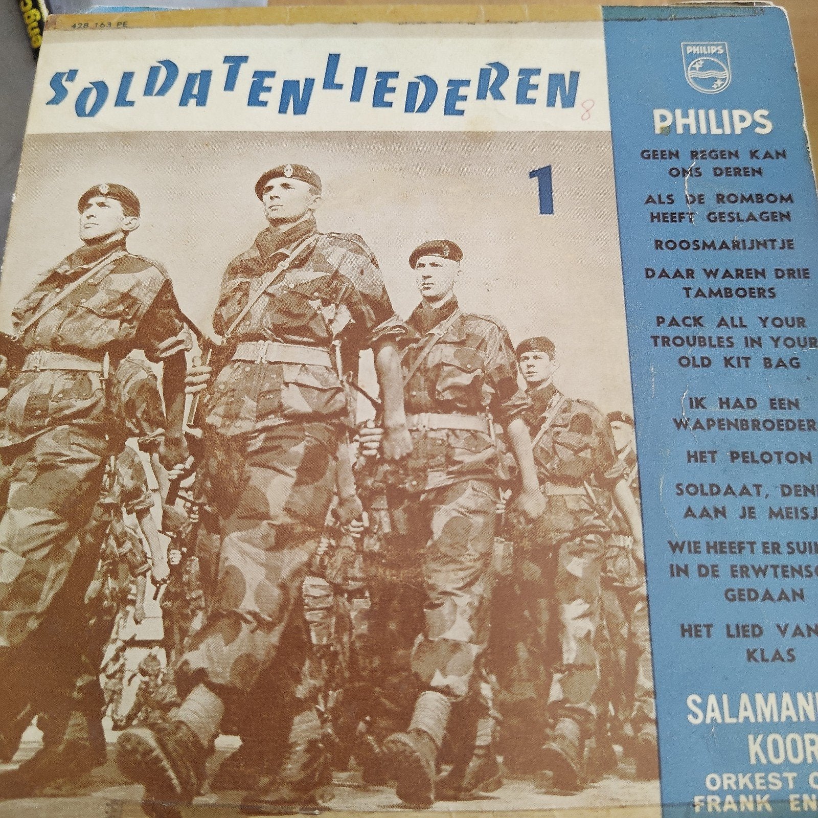 Soldatenliederen 1 - Philips EP (Vintage Vinyl), Ophalen of Verzenden, Gebruikt, 7 inch, EP