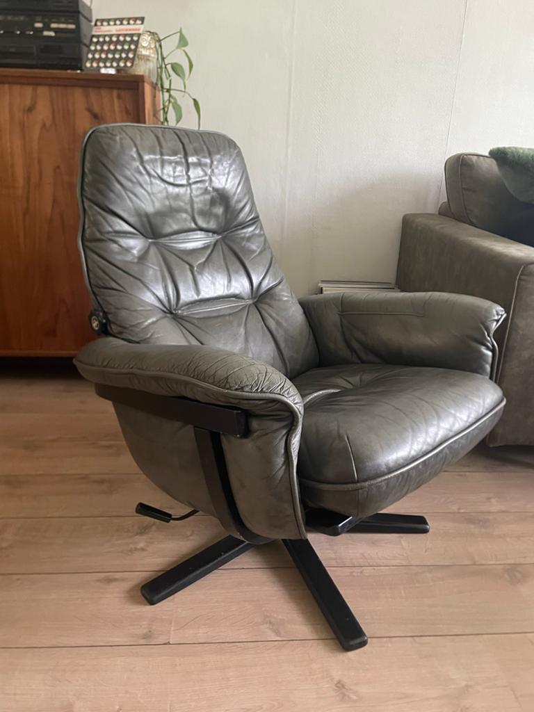 Vintage jaren '70 draai fauteuil van Göte Möbel, Ophalen, Gebruikt, Hout, Design vintage