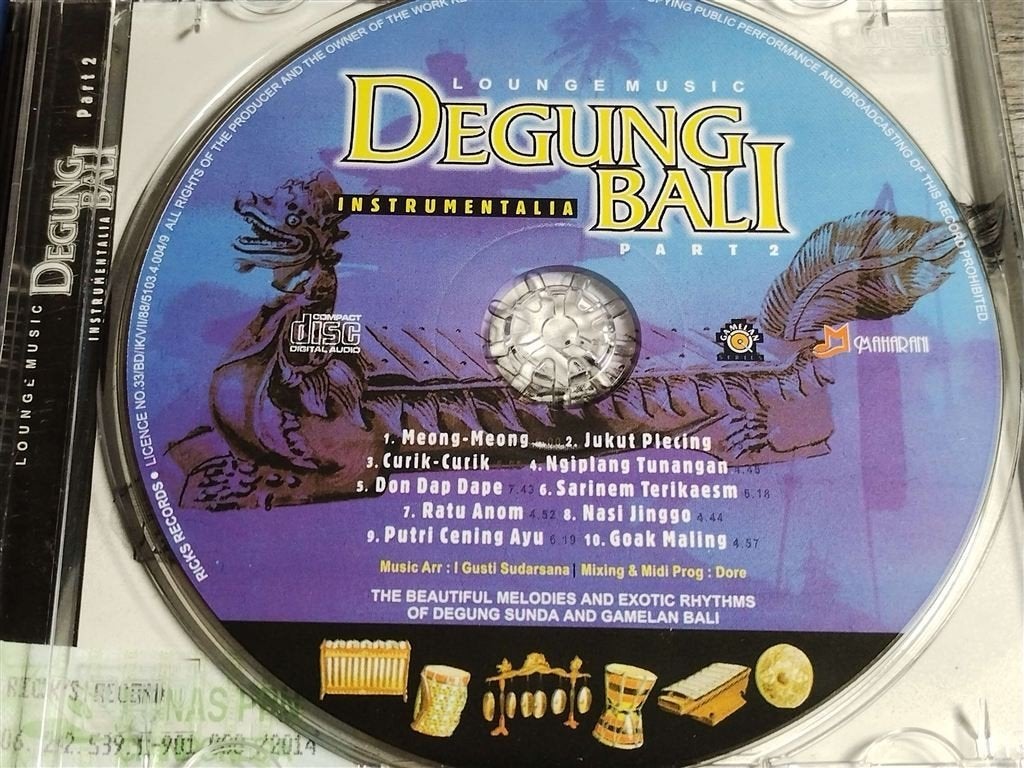 I Gusti Sudarsana ‎– Lounge Music Degung Bali Part 2, Ophalen of Verzenden, Zo goed als nieuw