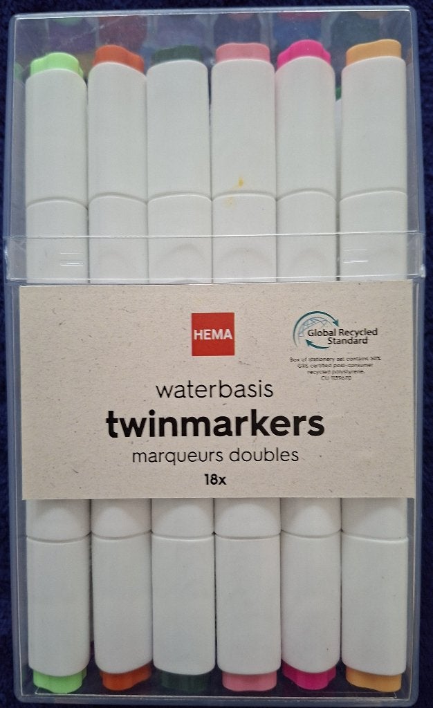 Hema Twinmarkers 18 stuks, Ophalen of Verzenden, Nieuw, Potlood of Stift