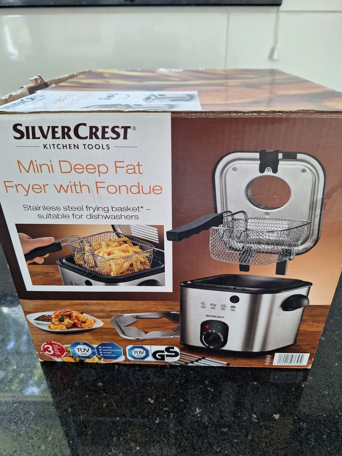 Silvercrest Mini Friteuse met Fondue - Zo goed als nieuw, Minder dan 1 liter, Ophalen of Verzenden, Zo goed als nieuw, Uitneembare binnenpan