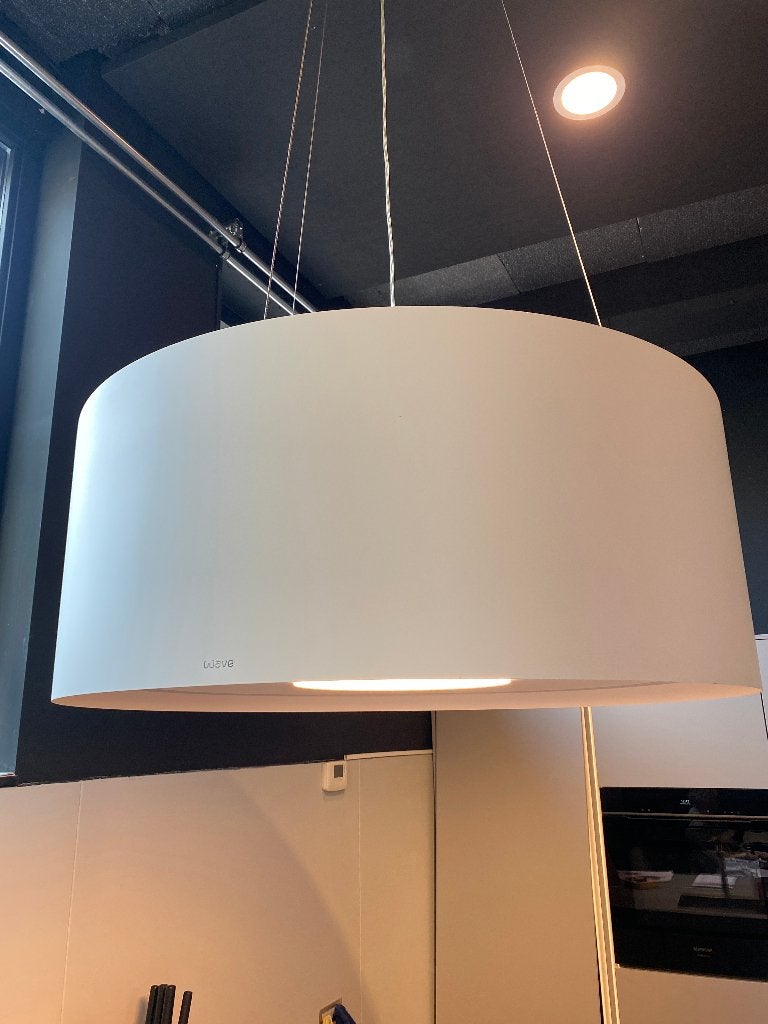 Wave Showroom afzuigkap en lamp, Witgoed en Apparatuur, Ophalen, Keukenstudio Gouda, Zo goed als nieuw, 400 tot 600 m³ per uur