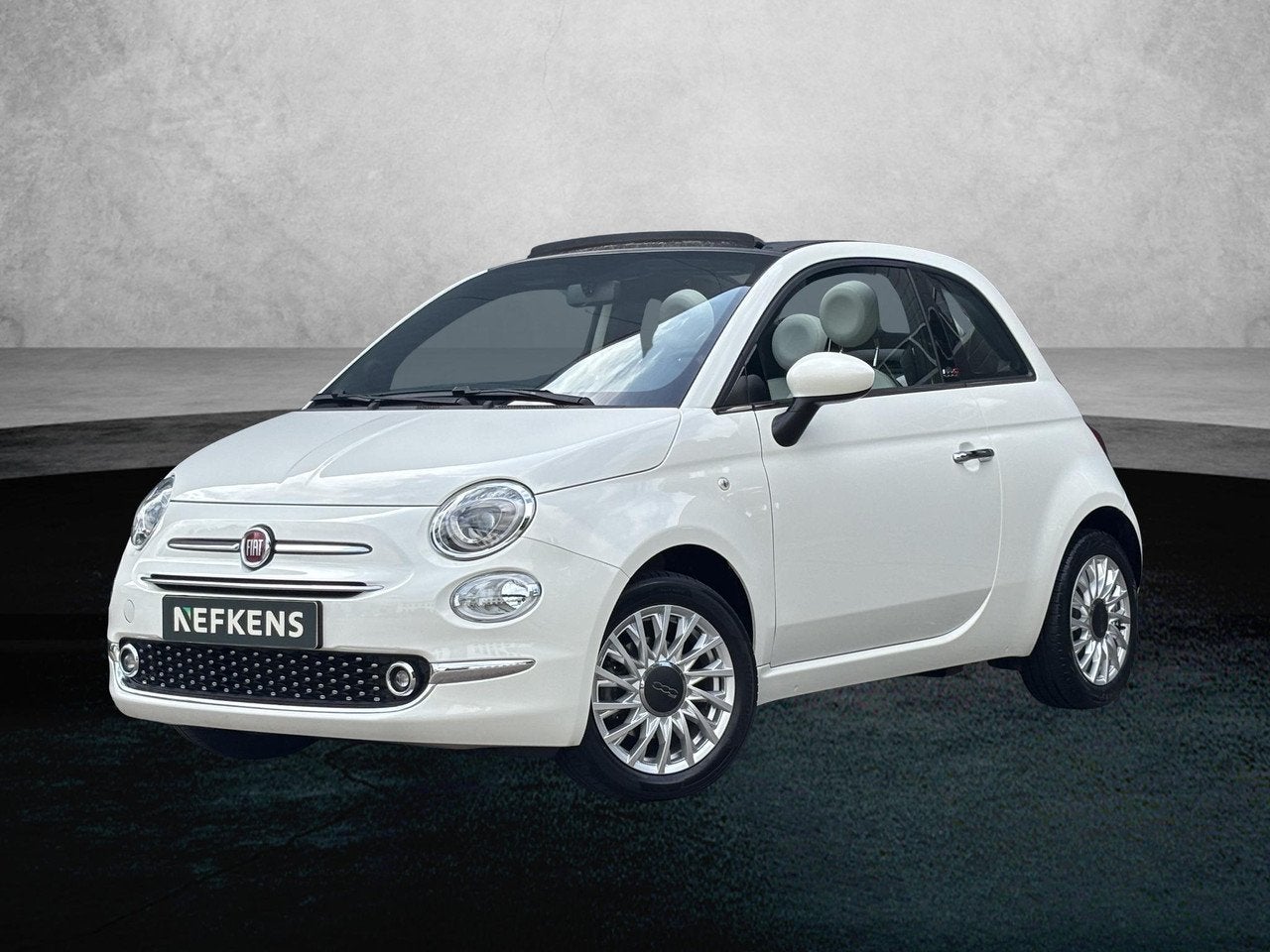 Fiat 500C 1.0 Hybrid Star | 1ste eigenaar | LEER/Stof | Park, Auto's, Fiat, Cabriolet, 4 stoelen, Bedrijf, Handgeschakeld