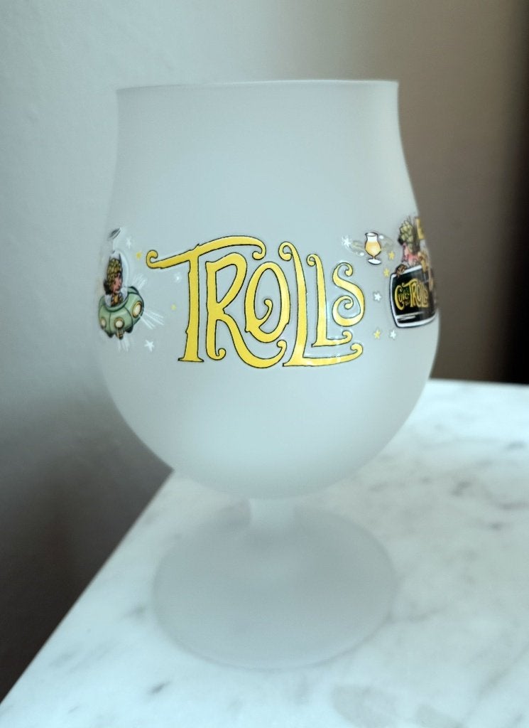 Nieuw Cuvée des Trolls Bierglas Mat 33CL, Verzamelen, Biermerken, Ophalen of Verzenden, Nieuw, Glas of Glazen, Overige merken