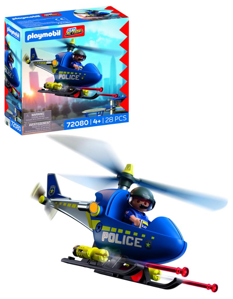 PLAYMOBIL 72080 PolitieHelikoper 28 delig, Ophalen of Verzenden, Nieuw, Complete set