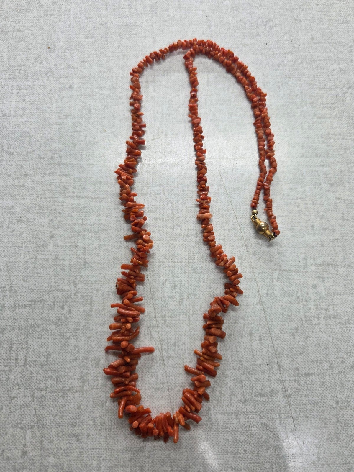 Vintage Koraal Ketting - Oranje, Ophalen of Verzenden, Gebruikt, Oranje, Overige materialen