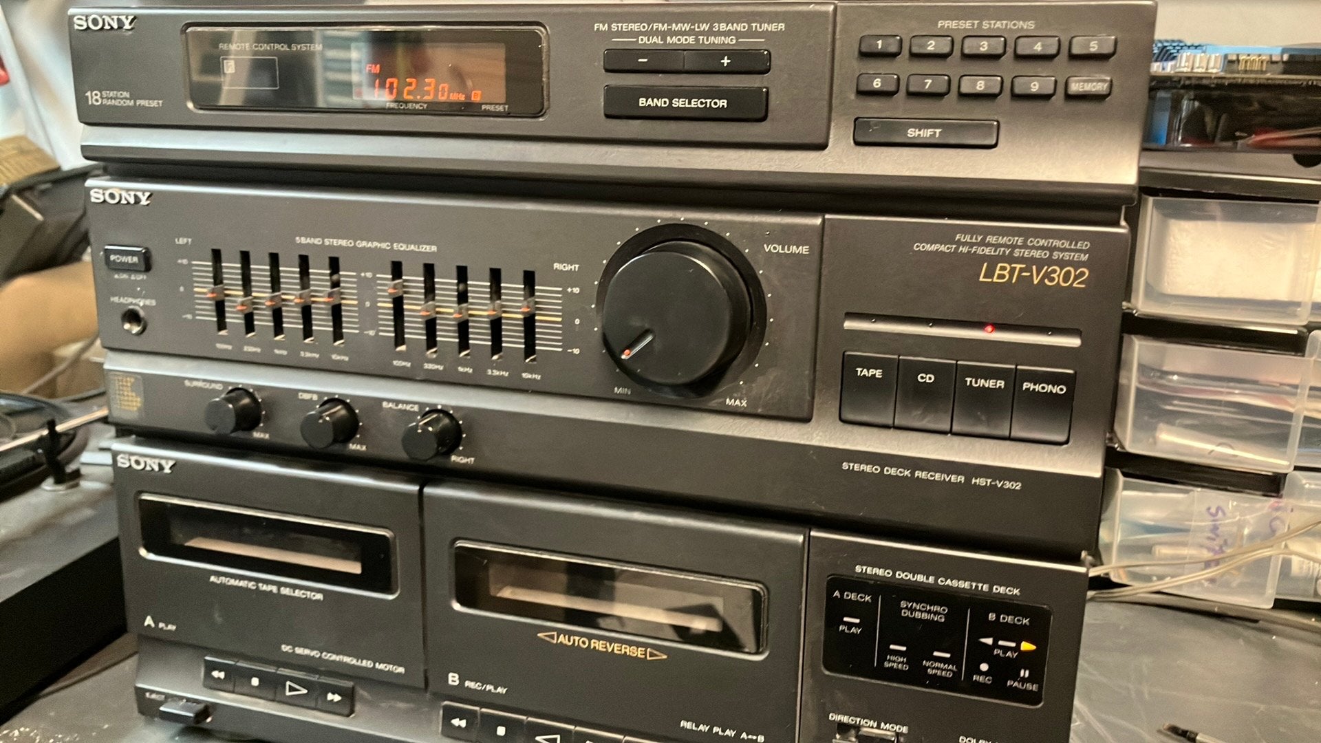 Radio met fm tuner / aux /cd / phono, Ophalen, Gebruikt