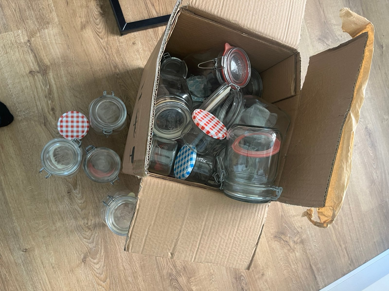 Weck flessen, Ophalen, Gebruikt