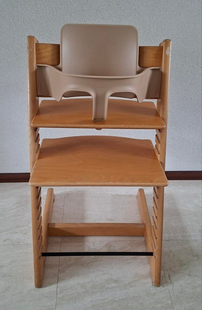 Stokke tripp trapp naturel met babyset en evt extra's, Ophalen, Meegroeistoel