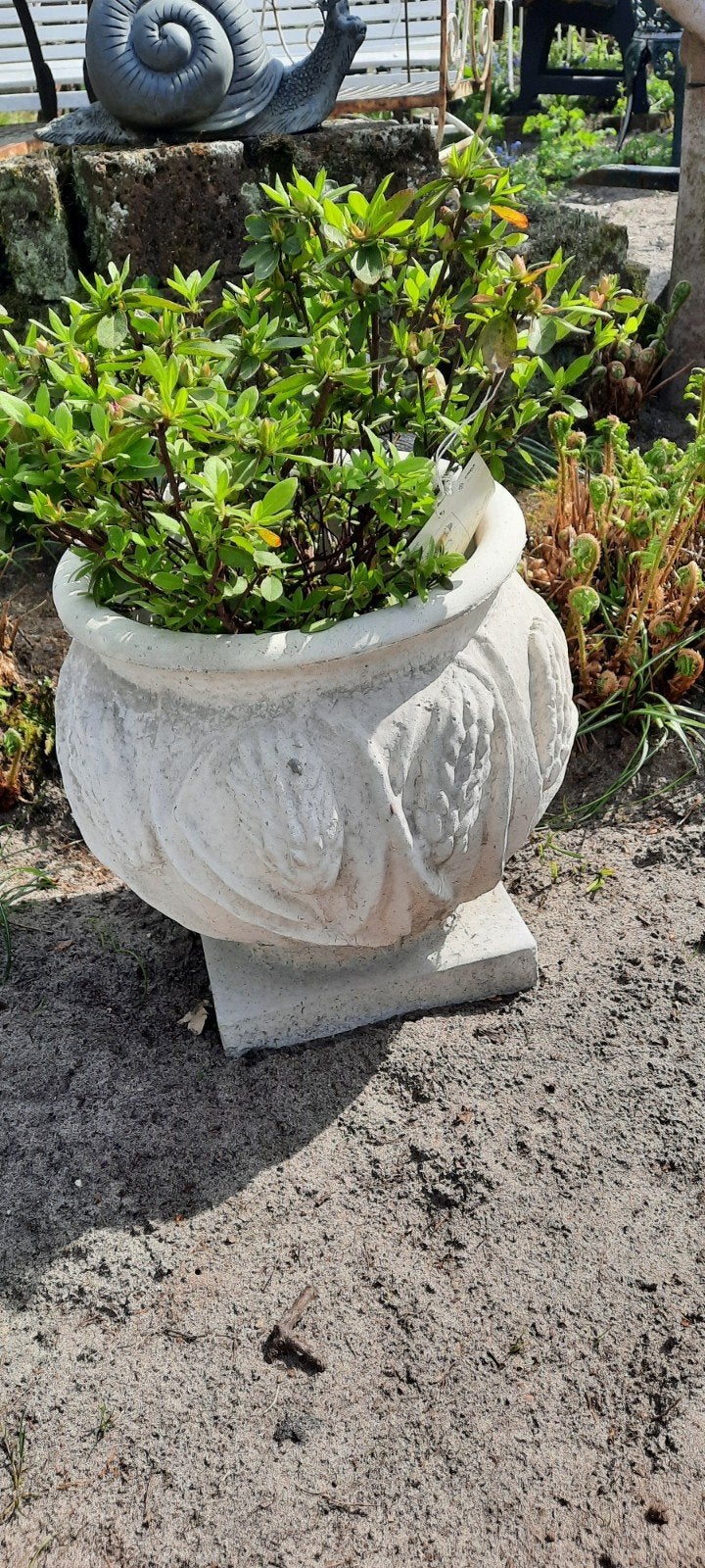 Decoratieve betonnen bloempot voor tuin of balkon, Tuin en Terras, Bloempotten, Ophalen, Nieuw, Rond, Balkon