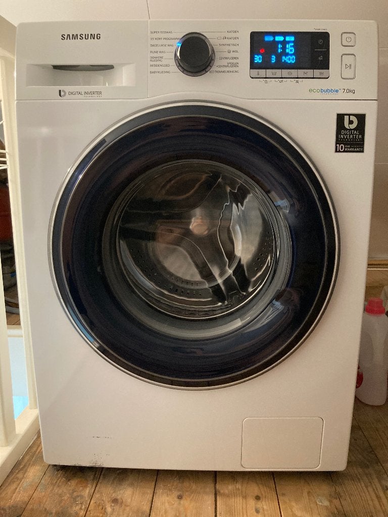 Samsung wasmachine, Witgoed en Apparatuur, Wasmachines, Gebruikt, 6 tot 8 kg, 85 tot 90 cm, 1200 tot 1600 toeren, Handwasprogramma