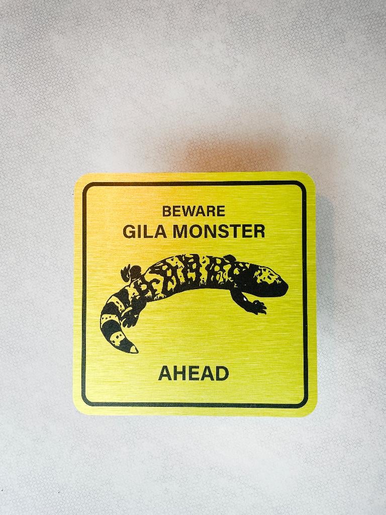 Waarschuwingsbord Gila Monster logo, aluminium, 20x20 cm, Ophalen of Verzenden, Nieuw, Reclamebord