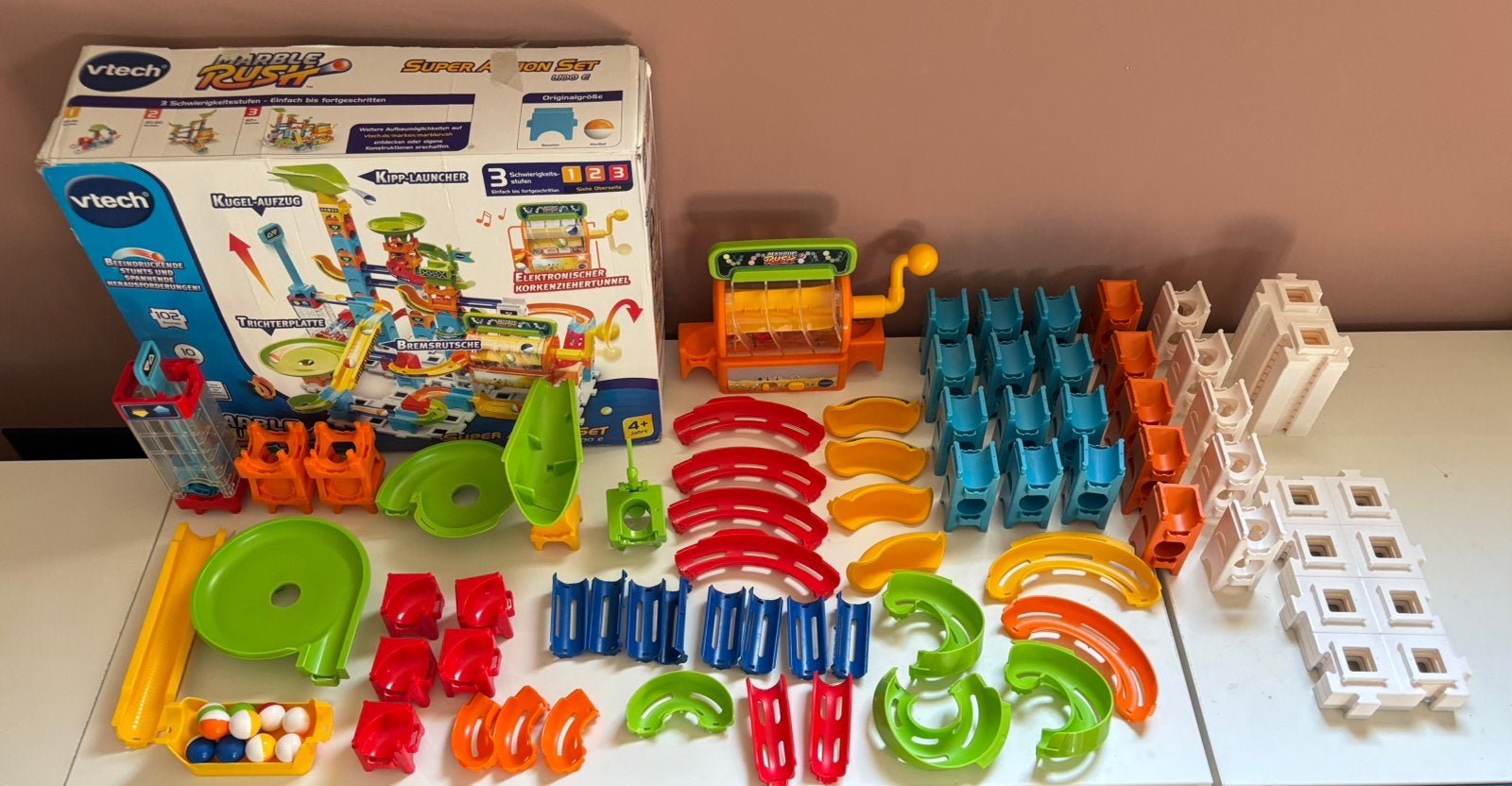 Vtech Marble Rush super action set L100e compleet, Ophalen of Verzenden, Zo goed als nieuw, 4 tot 6 jaar