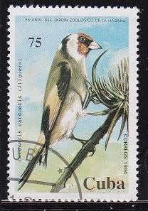 1658 - Cuba michel 3790 gestempeld , putter of distelvink, Verzenden, Gestempeld, Noord-Amerika