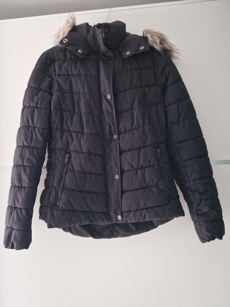 Dames winterjas H&M zwart ZGAN, Maat 38/40 (M), H&M, Zwart, Ophalen of Verzenden