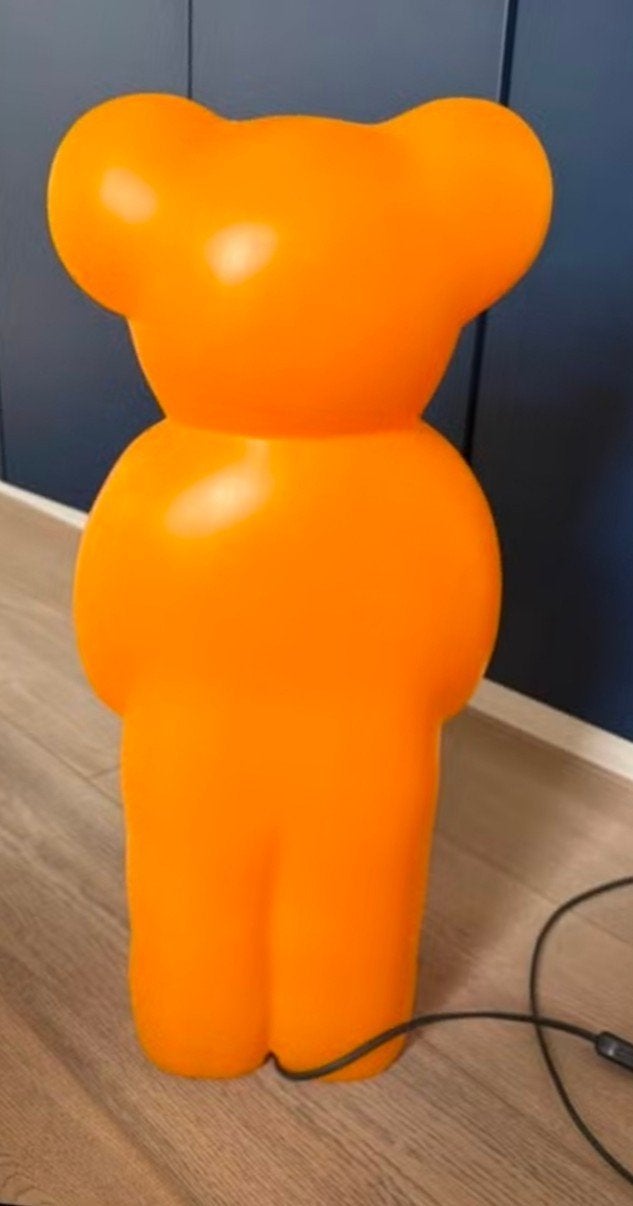 Xl Vintage Lumibär Berenlamp Elmar Flötotto spaceage 60 cm, Huis en Inrichting, Vintage, 60 cm, Oranje, Ophalen of Verzenden