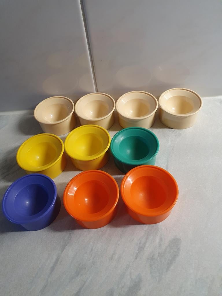 Tupperware eierdopjes 10 stuks, 4 doppen, Huis en Inrichting, Keuken | Tupperware, Ophalen of Verzenden, Zo goed als nieuw, Overige typen