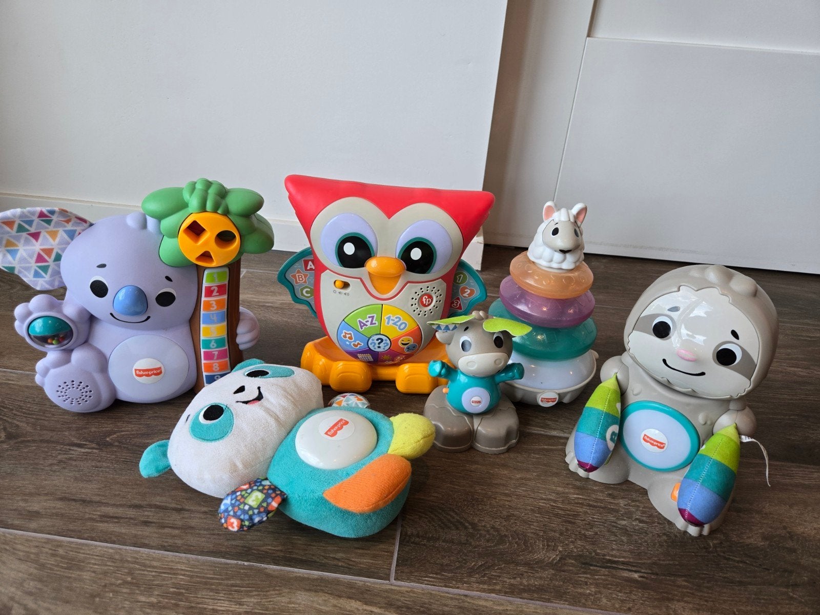 Fisher-Price Linkimals 6st: Luiaard, Koala, Uil, Panda, Lama, Ophalen of Verzenden, Zo goed als nieuw