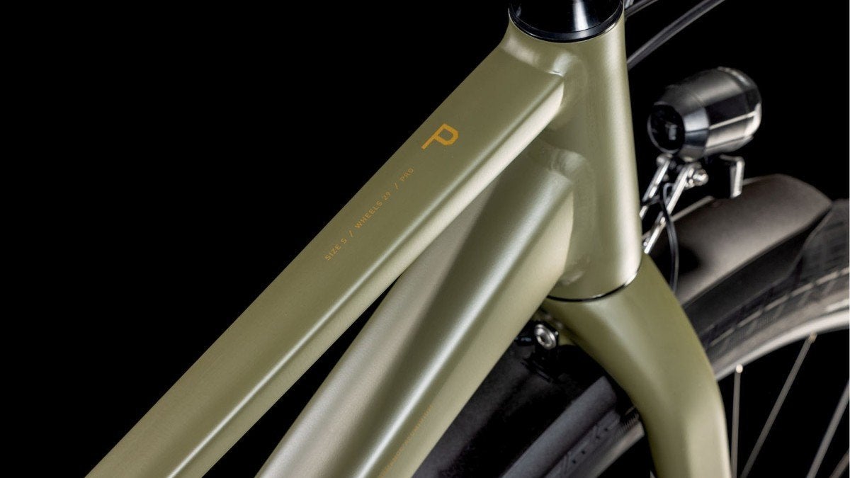 CUBE HYDE PRO FE DUSTYOLIVE/GOLD T 50 CM, -, -, Versnellingen, Nieuw