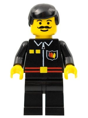 LEGO City firec023 Fire - Flame Badge and 2 Buttons, Black L, Lego, Ophalen of Verzenden, Minifiguur, City